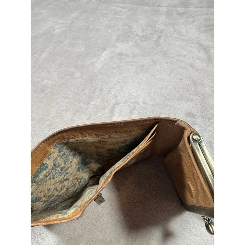 Vintage Hobo International Wallet Brown Leather Rare